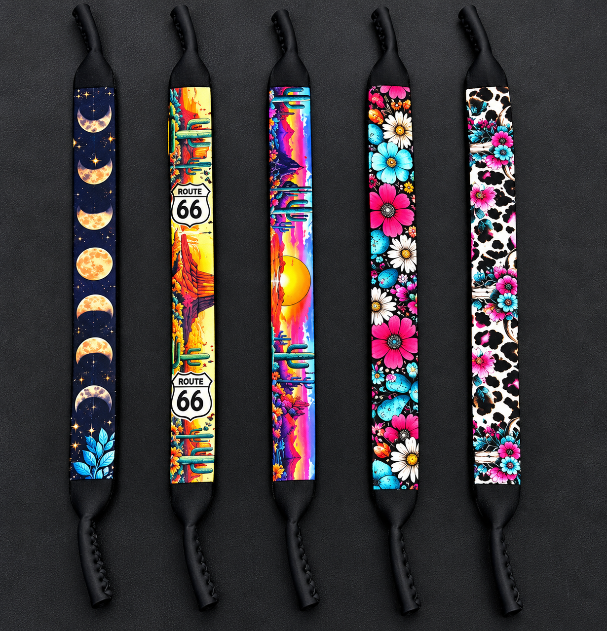 Custom sunglass straps created by InkSpire
